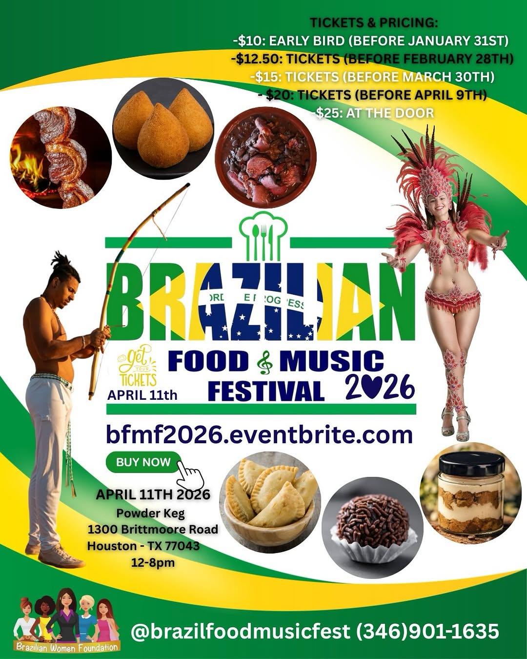 Houston Music Shows - Brazilian Food & Music Festival 2026 at Powder Keg