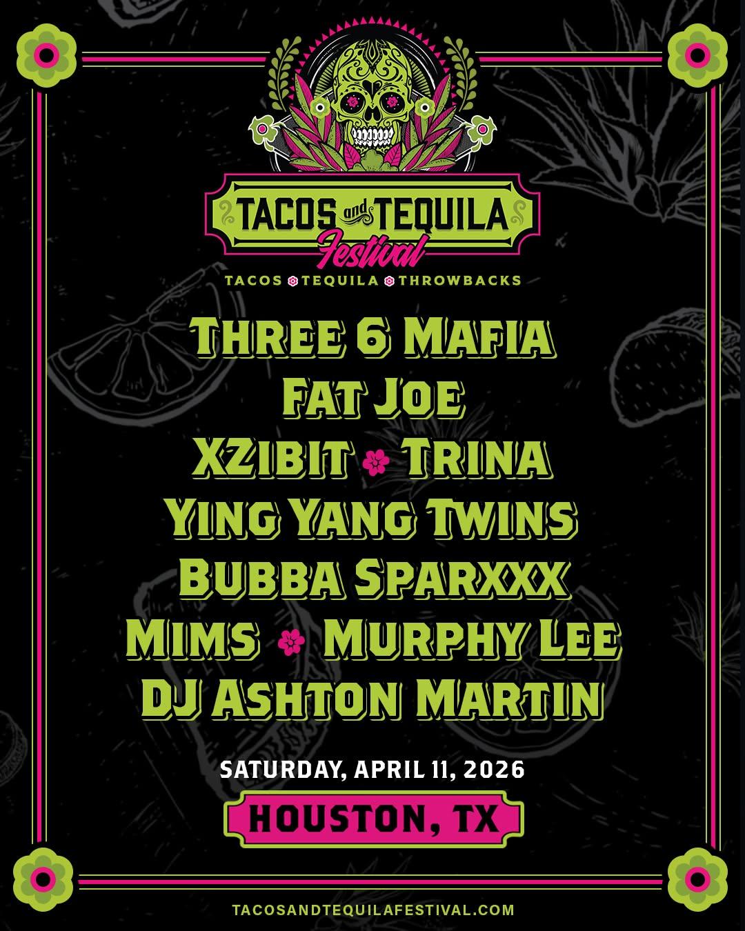 Houston Music Shows - Tacos & Tequila Festival Houston at Sam Houston Race Park