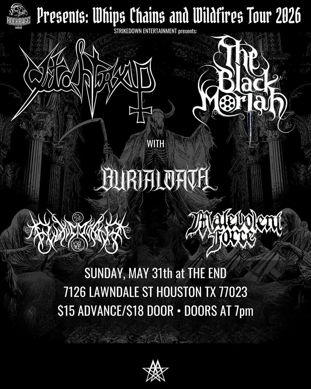 Houston Music Shows - Whips Chains and Wildfires Tour at 7126 Lawndale St Houston TX 77023