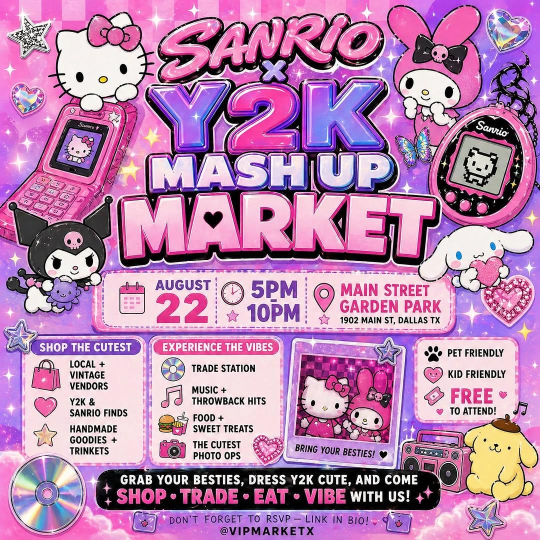 Houston Markets - SANRIO x Y2K Mash Up Market at Main Street Garden Park 1902 Main St